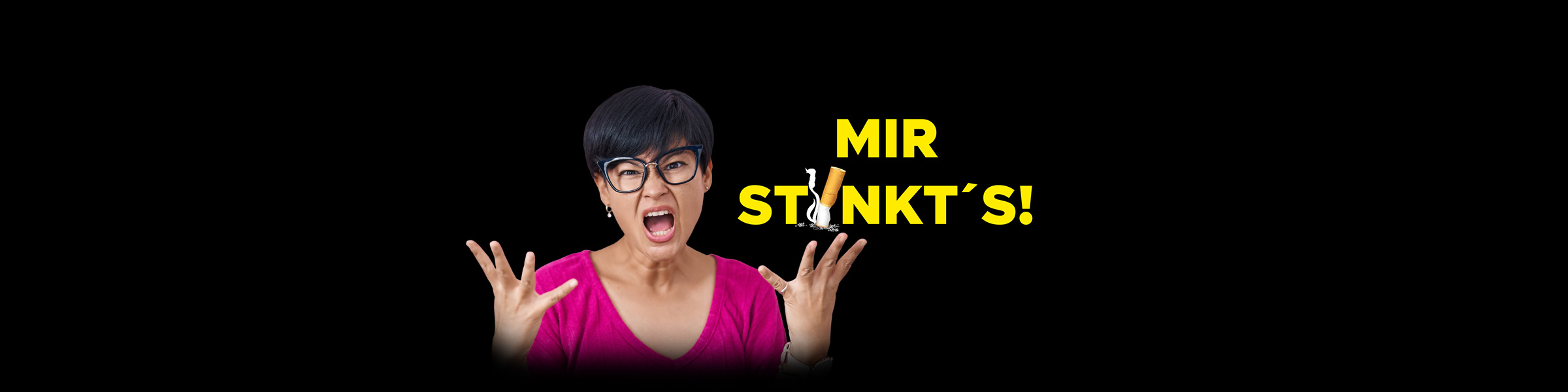 Foto zeigt Plakat "Mir stinkt's!"